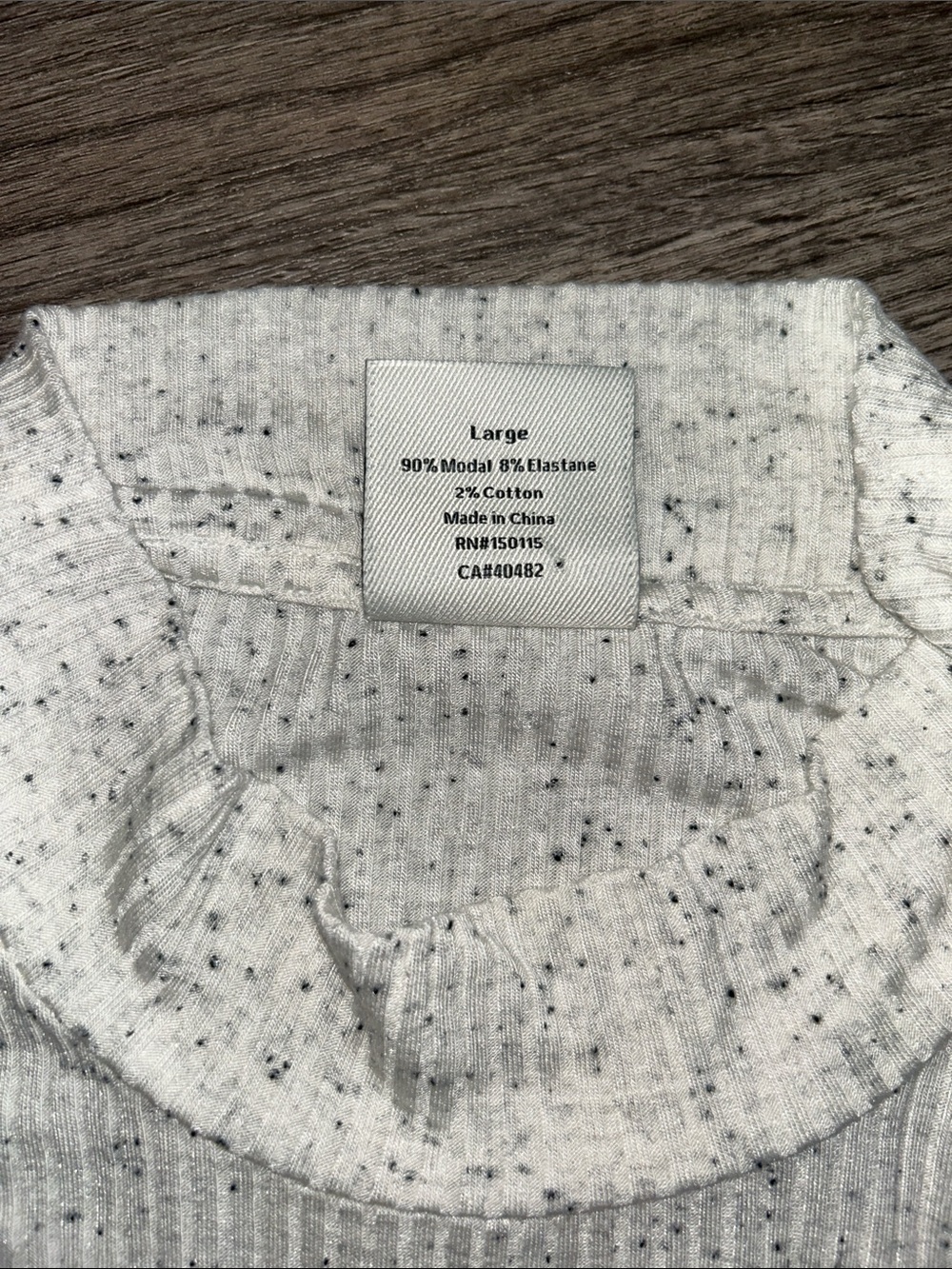 Varley Durant Loose Fit Tee Fleck Rib Cream Short Sleeve Large - Picture 4 of 9
